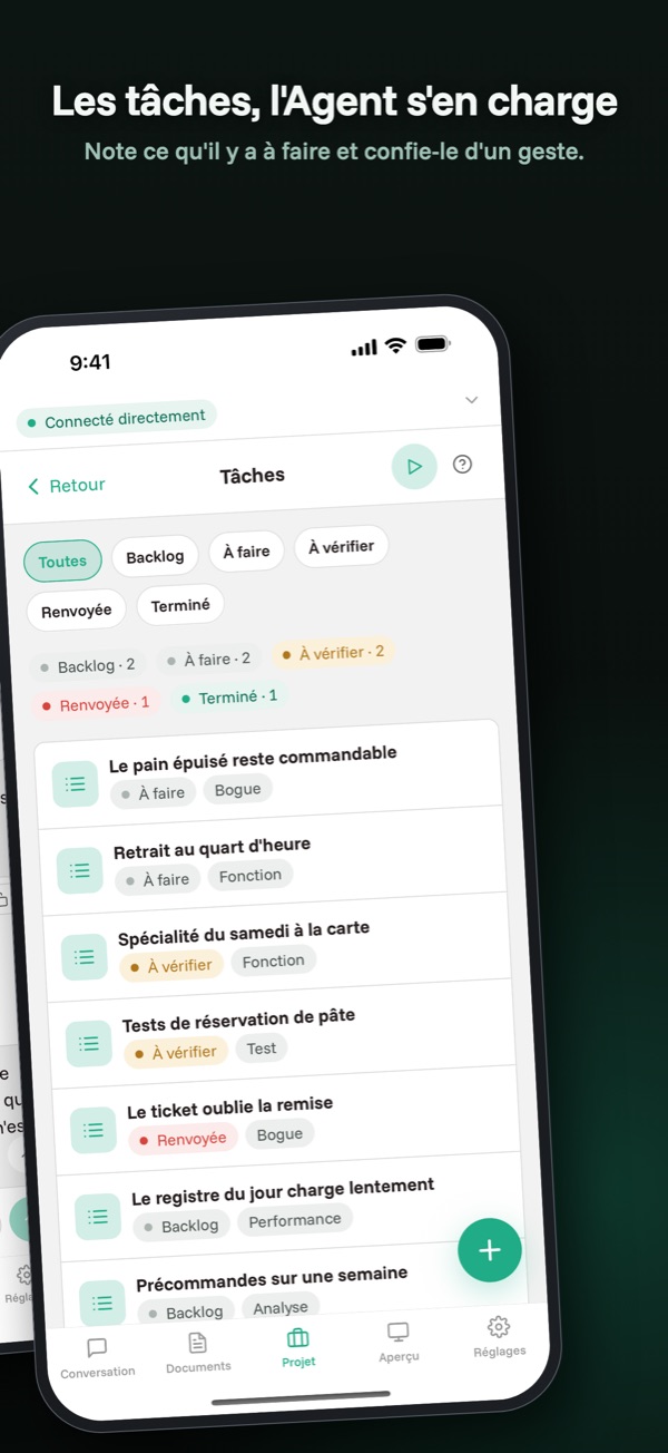 Tâches — Ce qui est en cours et ce qui attend votre relecture.