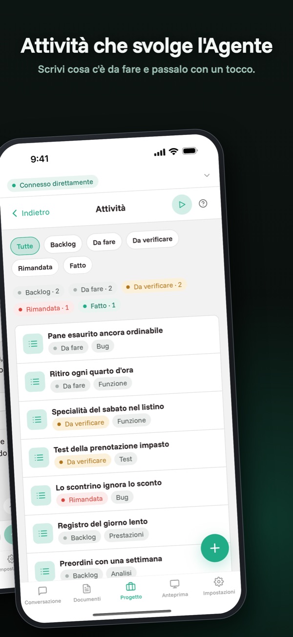 Attività — Cosa è in corso e cosa aspetta la tua revisione.