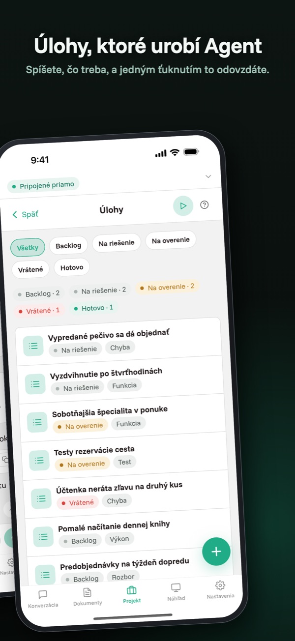 Úlohy — Čo je rozrobené a čo čaká na vašu kontrolu.