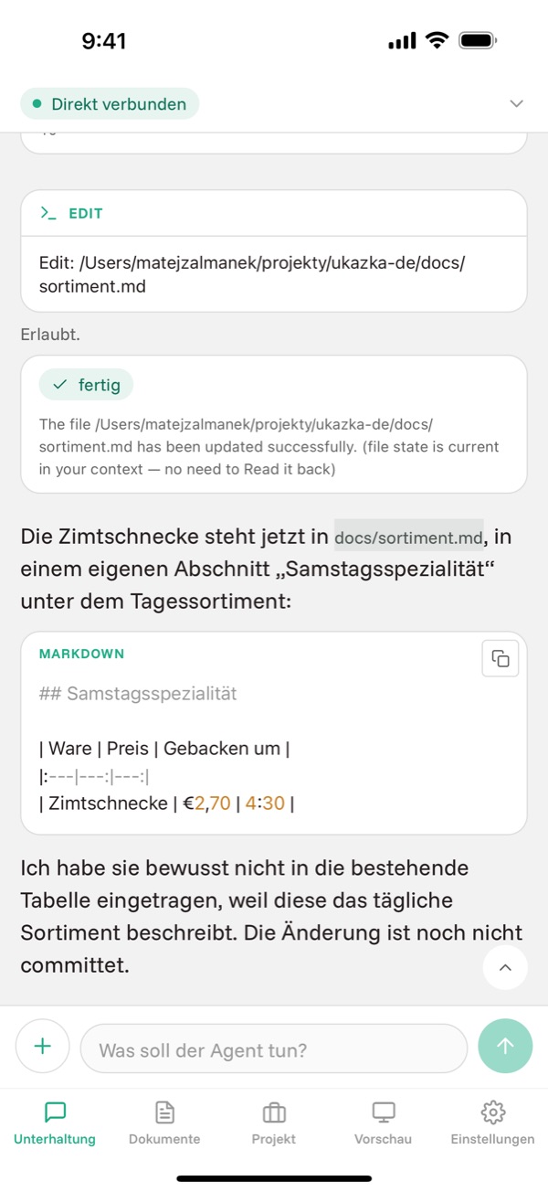 Unterhaltung